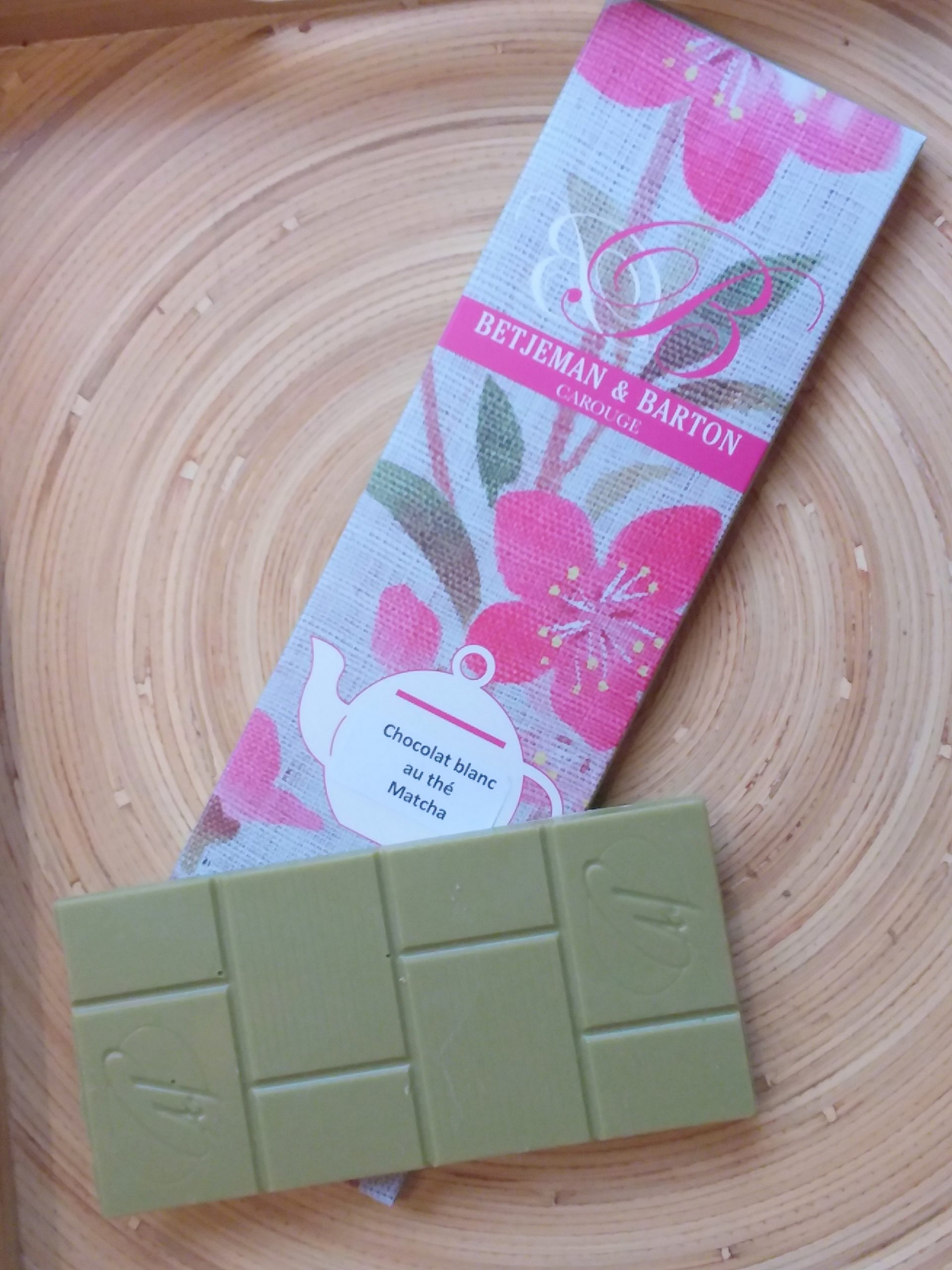 Tablette chocolat blanc au thé