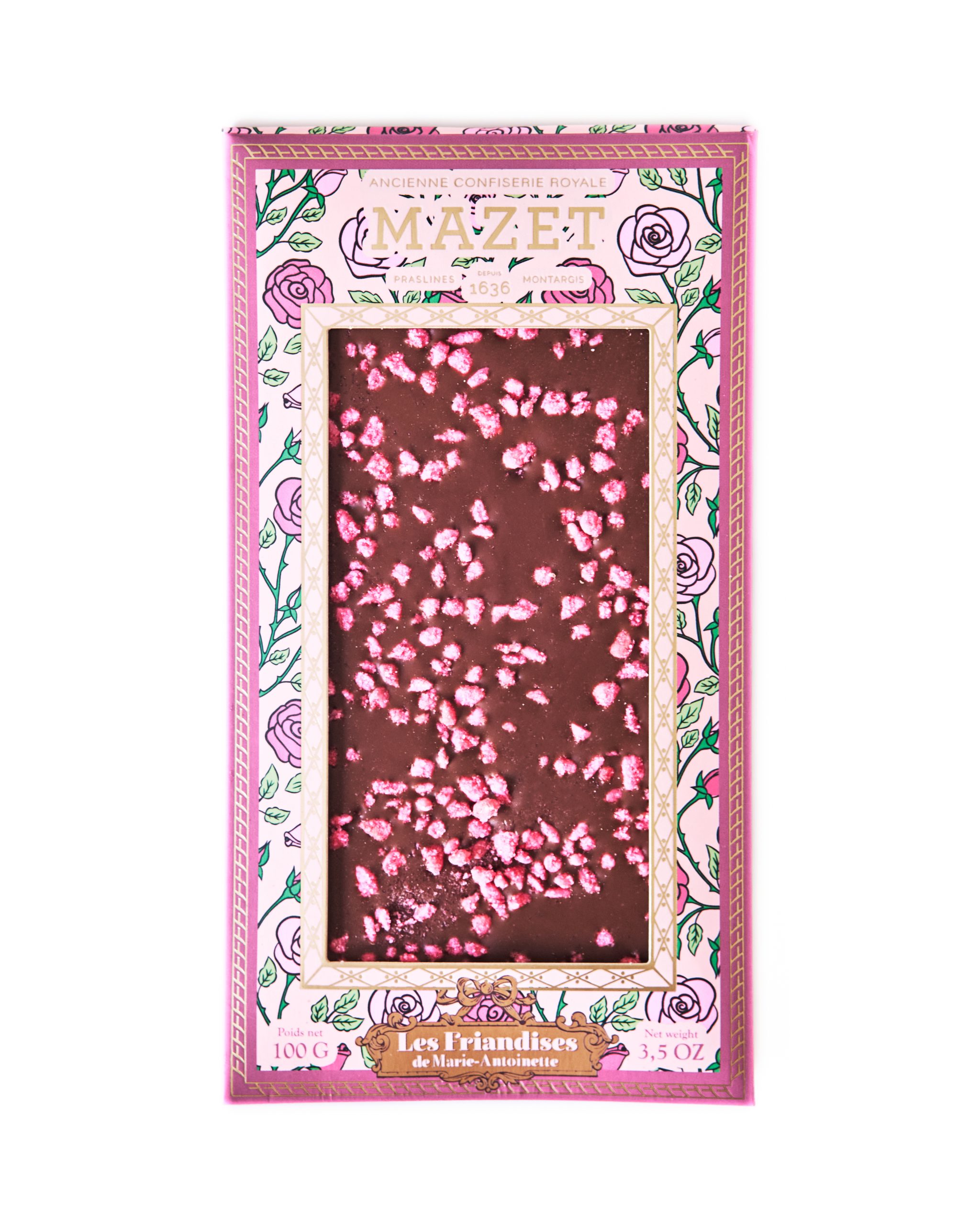 Tablette chocolat lait aux ros