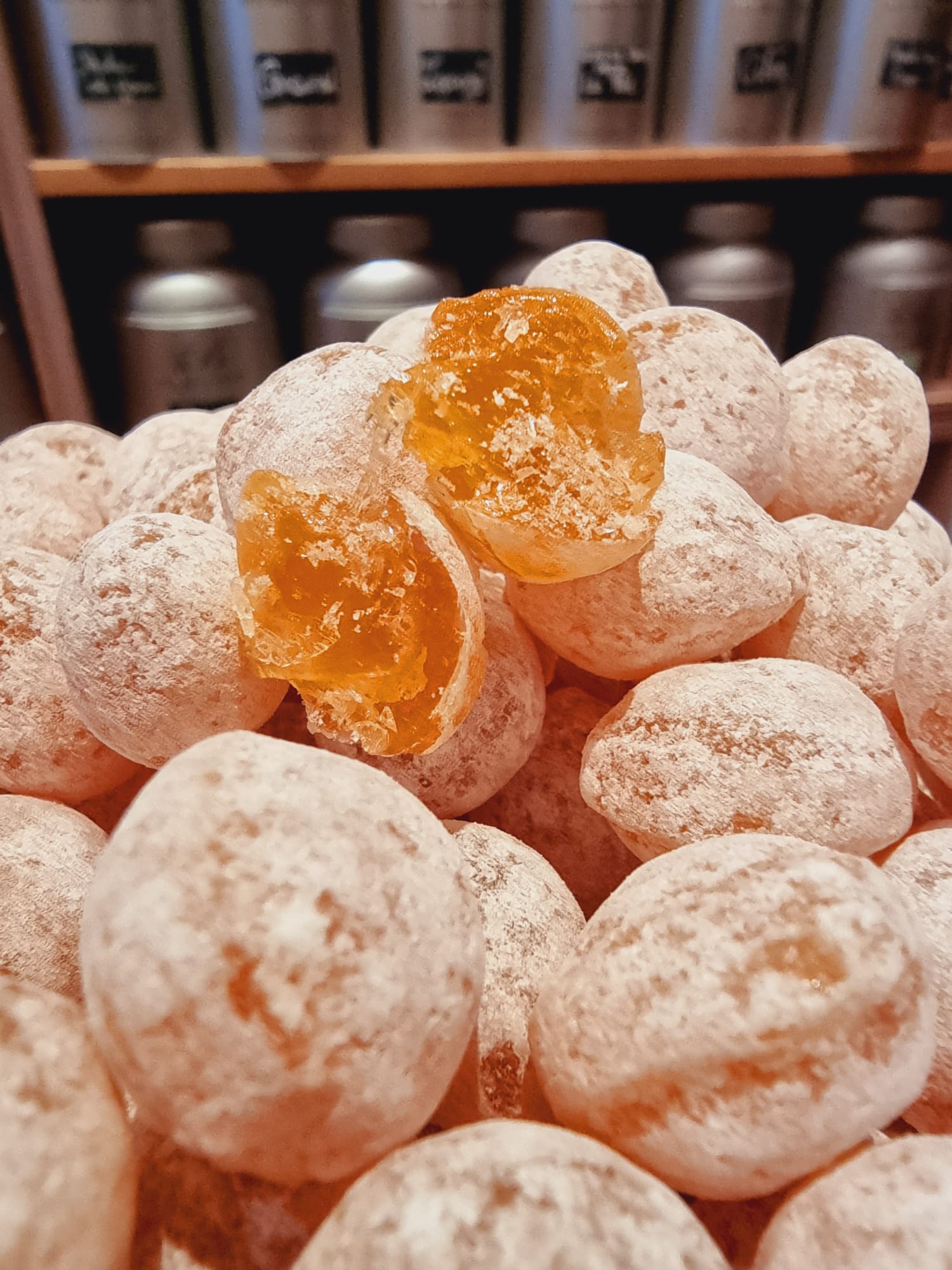 Bonbons au miel, fourrés au mi