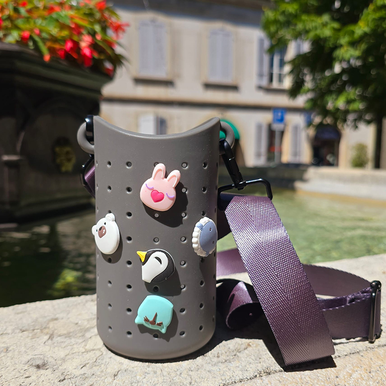 Sac gris pour thermos Bestie S